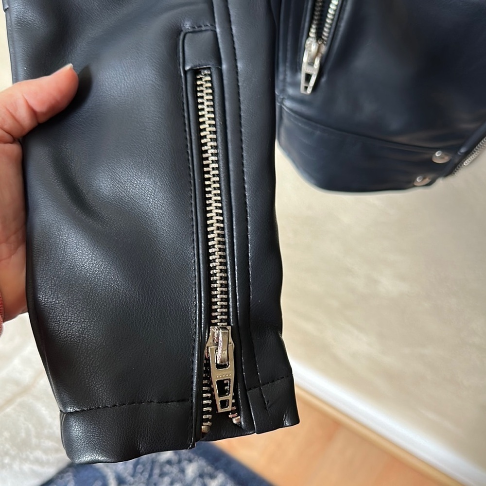 NWT. Blank NYC Midnight Faux Leather Moto Jacket sz xs - Picture 9 of 11